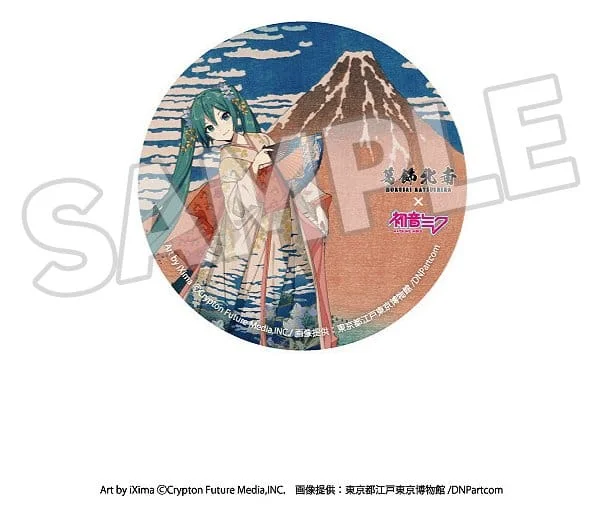 Katsushika Hokusai x Hatsune Miku Pins 6 cm Blind Box - 1 Unidade Aleatória
